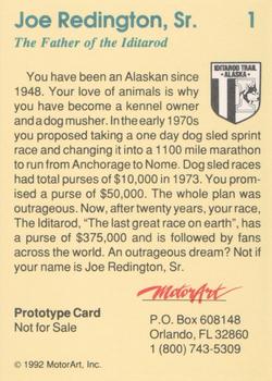 1992 MotorArt Iditarod Sled Dog Race - Prototypes #1 Joe Redington Sr. Back